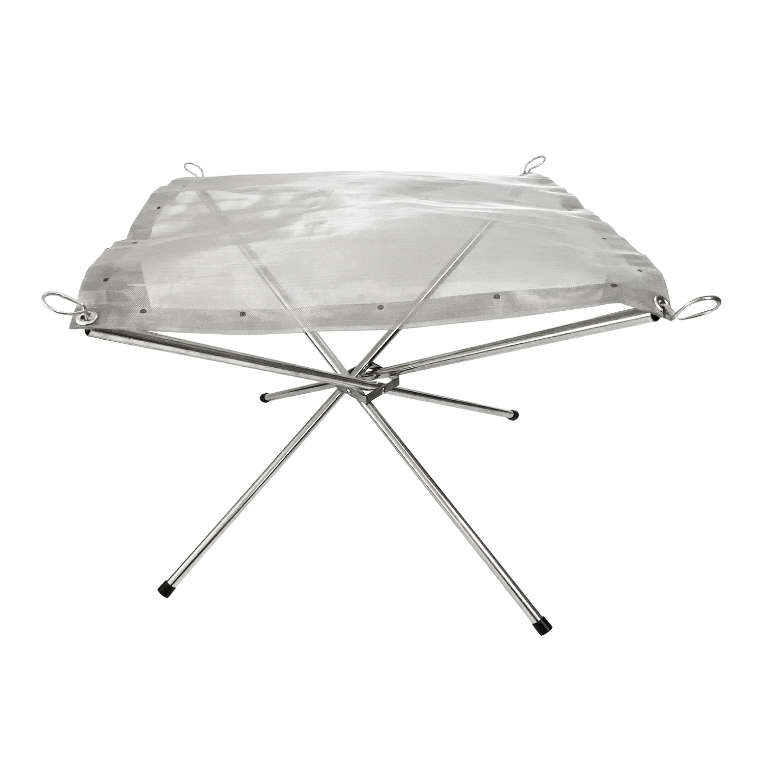 Outdoor 16.5inch 42x42x32cm Portable Detachable 304 Stainless Steel Camping BBQ Fire Pits Firewood Burning Stand