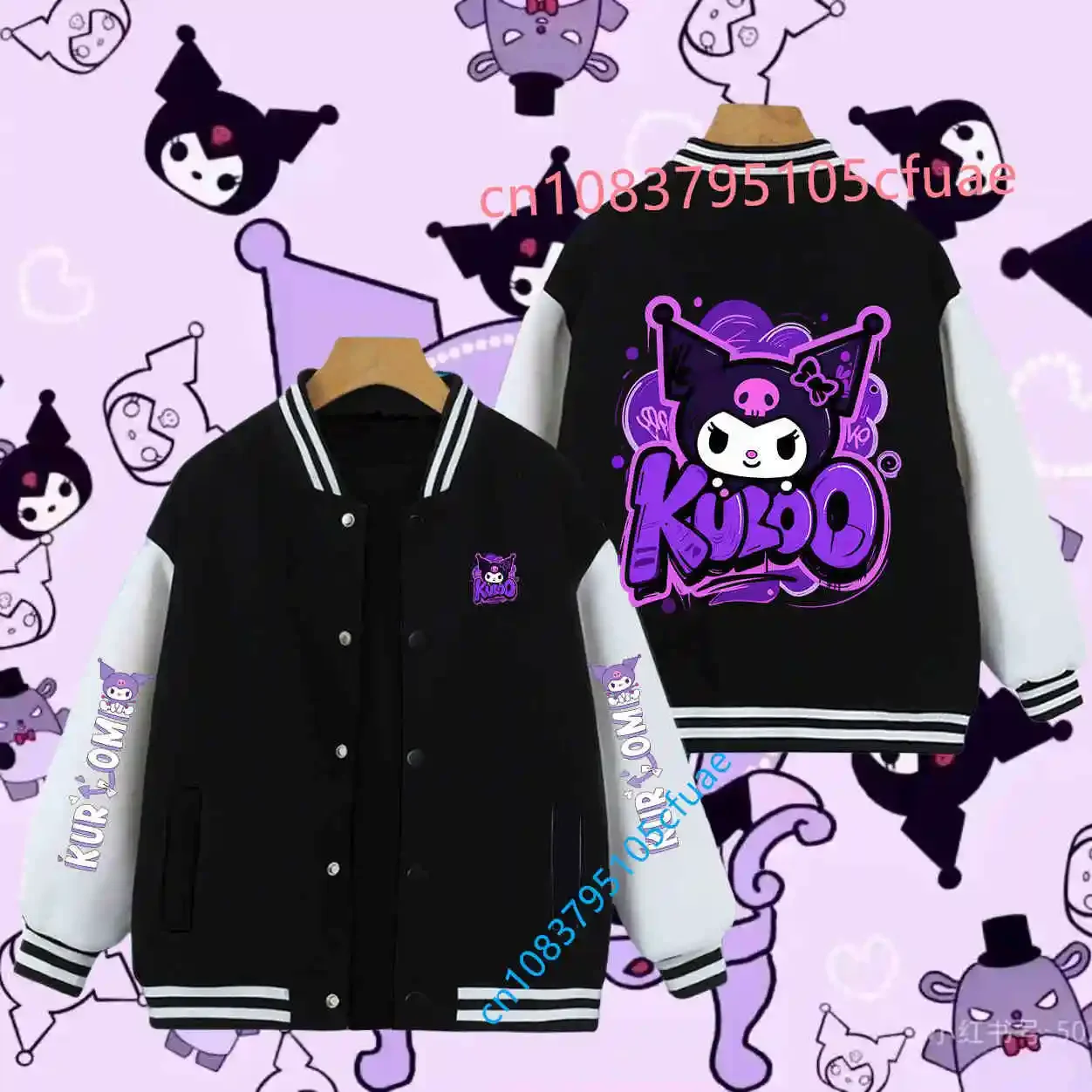 

New Model Autumn Collection Casual Style Version for Girls Infant Kids Top Kulomi Front Back Patterns Children Baseball Jacket