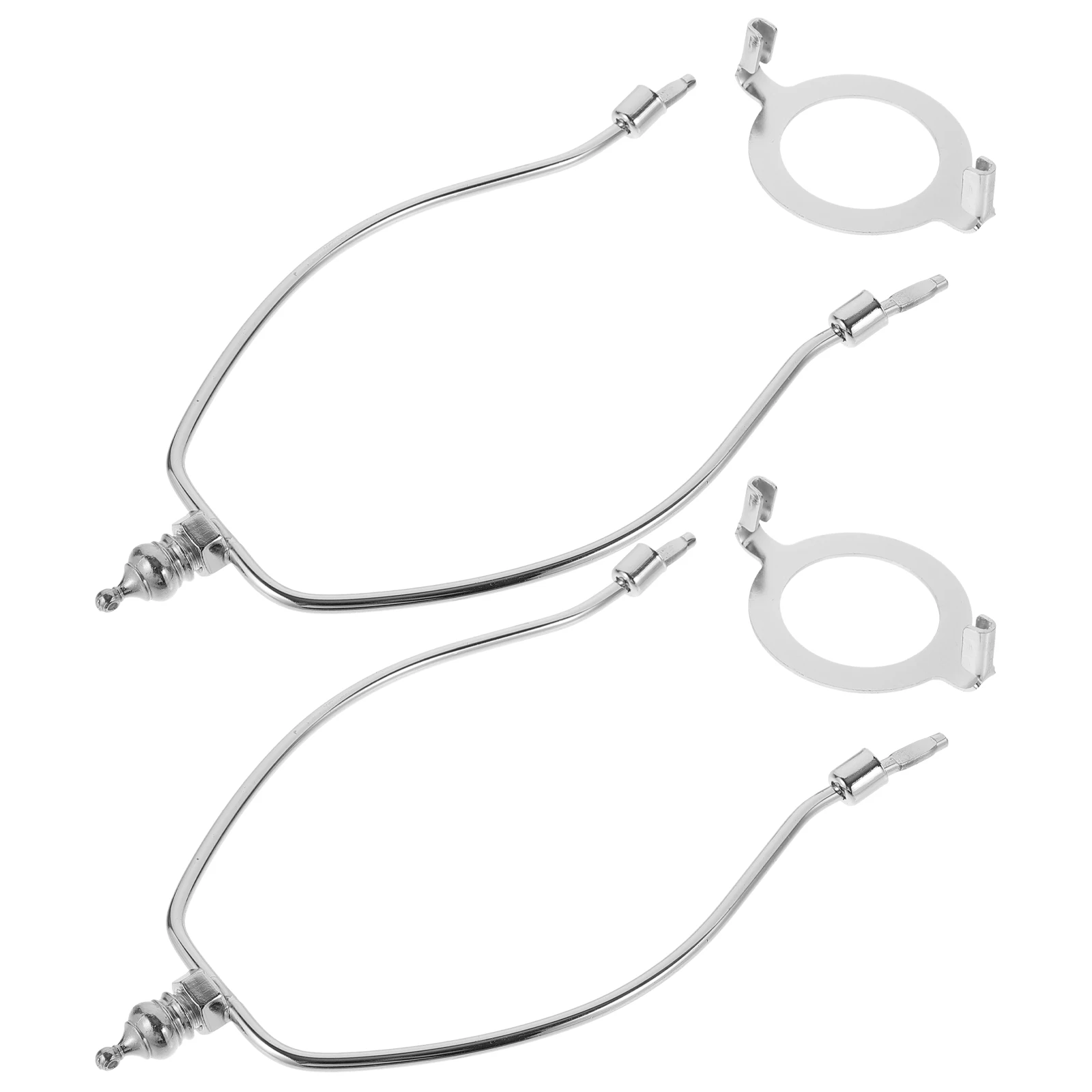 

2 Pcs Inch Chrome E27 Lamp Shade Bracket Floor Lamp Harp Holder Durable Anti Rust Alloy Lampshade Horn Bracket Suitable