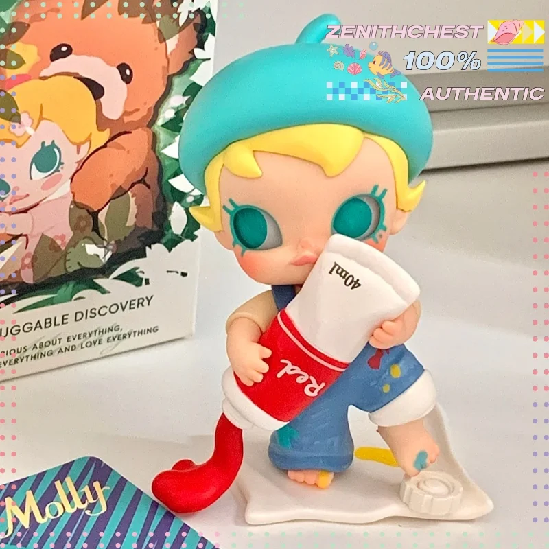 Authentic POP MART Baby Molly My Huggable Discovery Series Mystery Box Intersting Action Doll For Desk Decor And Gifting