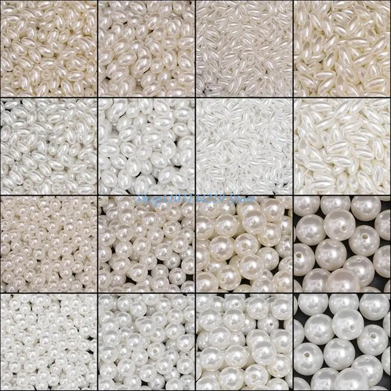 N5KC Plastic Beads for Jewelry Crafting With Storage Box Colorful Beads for Necklace Bracelets Earring Making