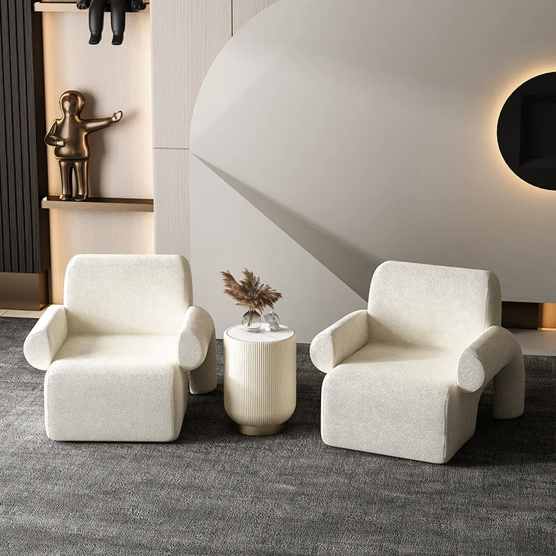 كرسي أريكة غرفة المعيشة كرسي صالة الحديقة كرسي صالة فردي خشبي حديث من الشمال #2