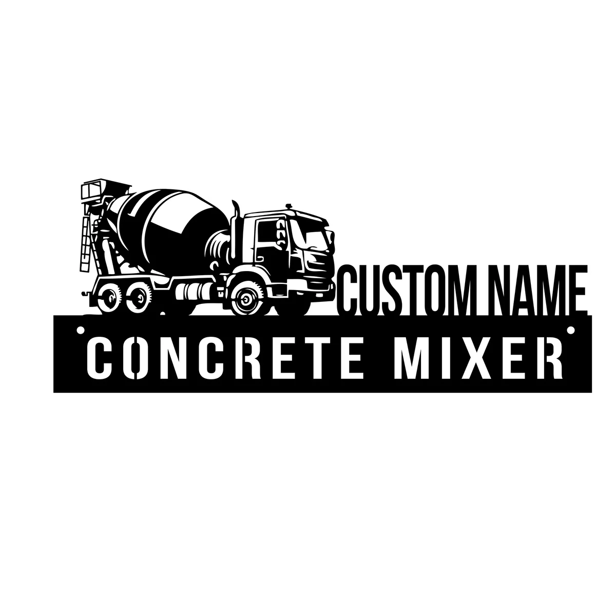 Custom Concrete Mixer Truck Desk Name Plate Wedge Personalized Equipment Nameplate Office Sign Company Shelf Tabletop images - 6