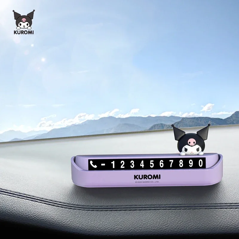 سانريو بطاقة هاتف السيارة نقل رقم هاتف السيارة الحلي علامة وقوف السيارات المؤقتة كورومي بلدي ميلودي اكسسوارات تزيين السيارات هدية