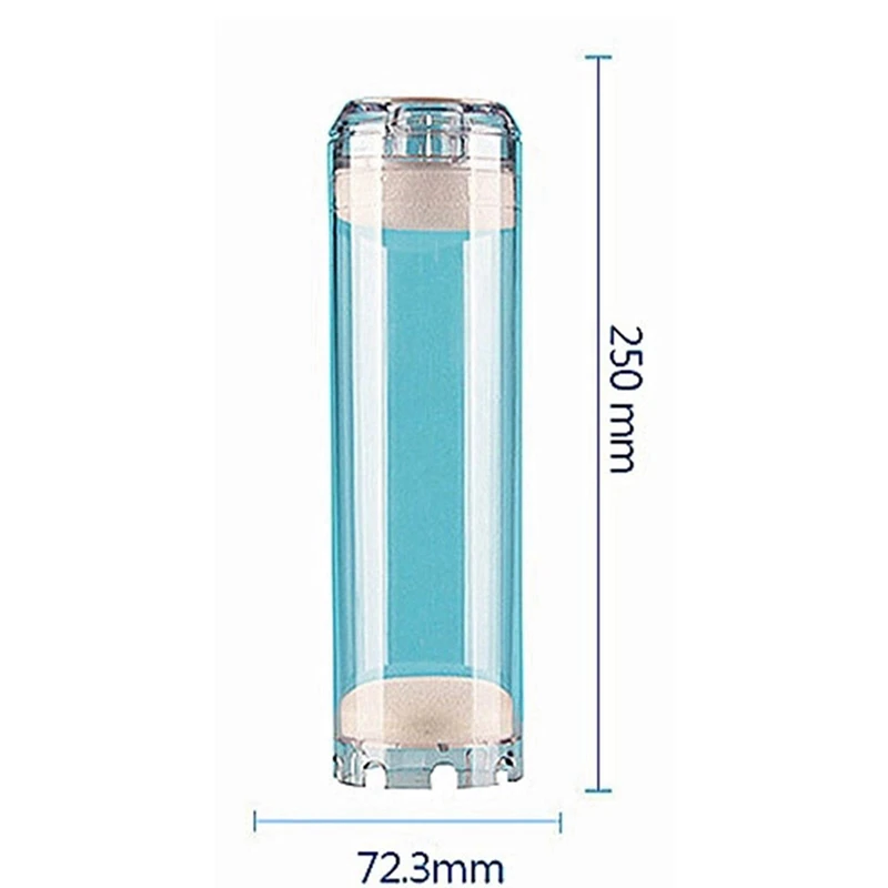 Cartouche transparente vide réutilisable de 5x10 pouces, boîtier de filtre à eau, divers supports, emballage écologique rechargeable