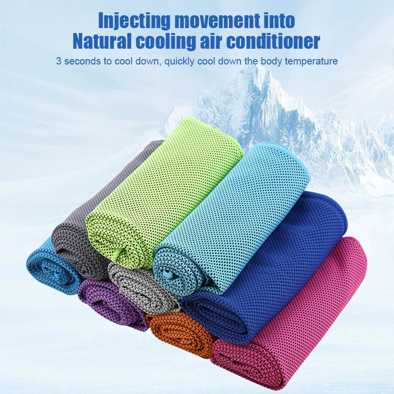 Sport Cooling Towel Microfiber Instant Cool Ice Face Towels for Gym Swimming Yoga Running 30x80cm Quick-dry Towels Cooling Cloth