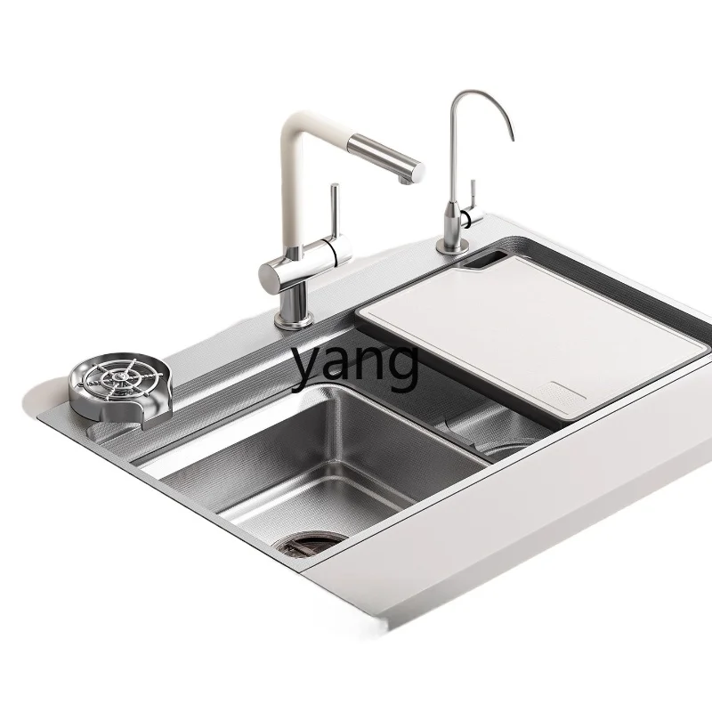 LTT Sink Large Single Bowl Side Water Stainless Steel Basin Vegetable Washing Basin