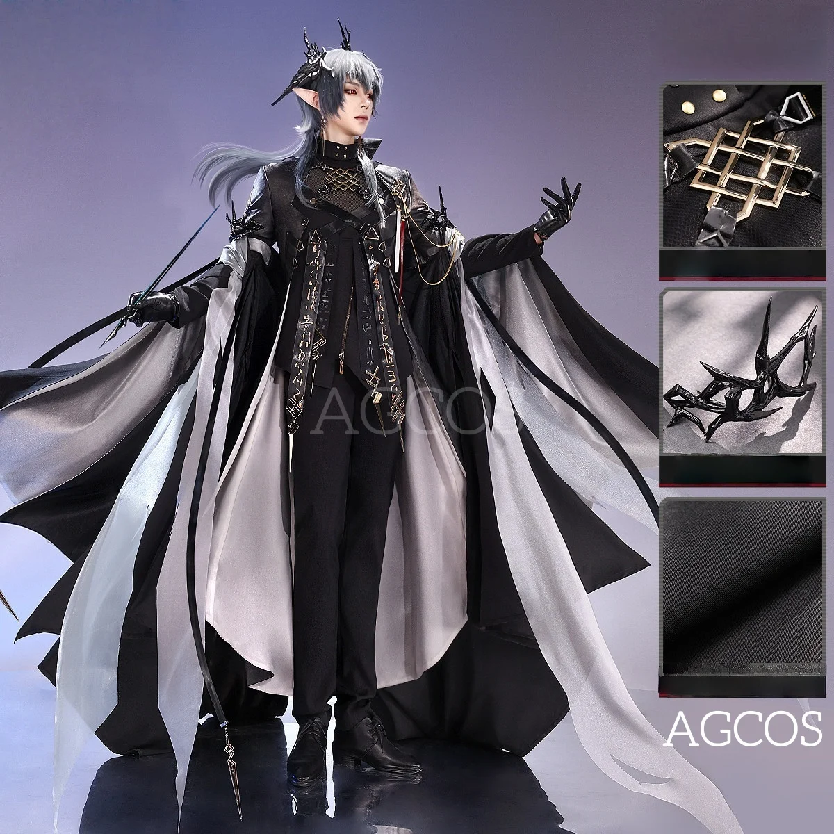 

AGCOS Arknights Logos Cosplay Costume Male Halloween Outfits Uniforms Game LOGOS Costumes Cosplay