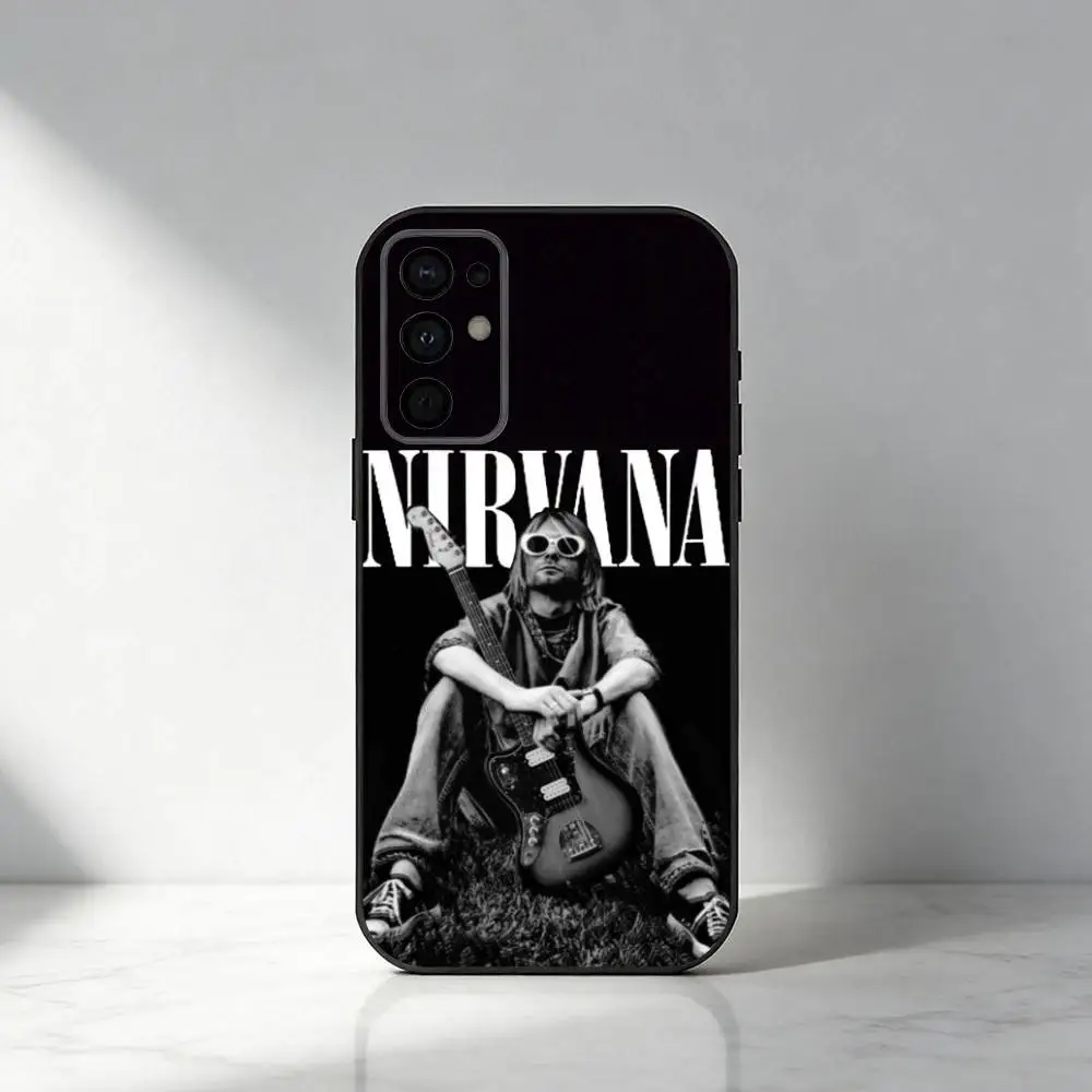 K-Kurt N-Nirvana C-Cobain Phone Case For Samsung S25,S24,S21,S22,S23,S30,Ultra,S20,Plus,Fe,Note,5G Black Cover