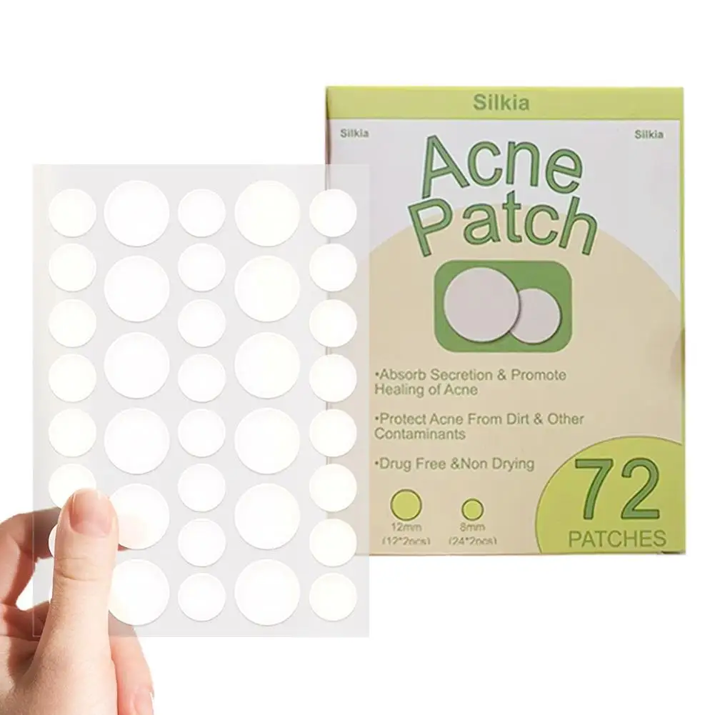 72/288pcs Face Acne Patch Invisible Skin Care Pimple Acne Patches Anti-inflammatory Healing Absorbing Spot Sticker Covering Acne