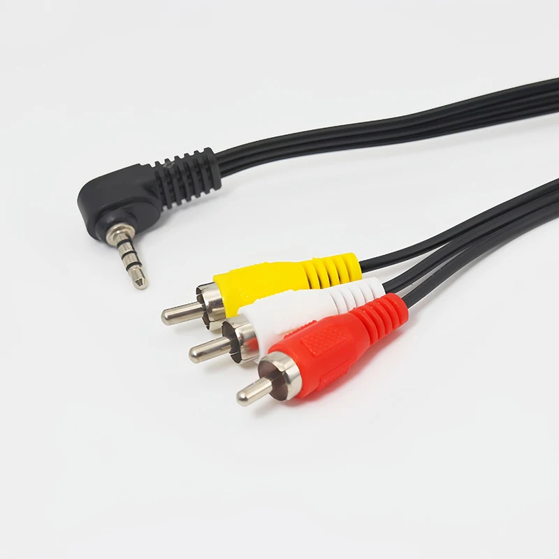 1 pièces 1.2M haute qualité 3.5 à RCA mâle Audio vidéo câble AV cordon 3.5mm prise Jack 3 adaptateur et câbles