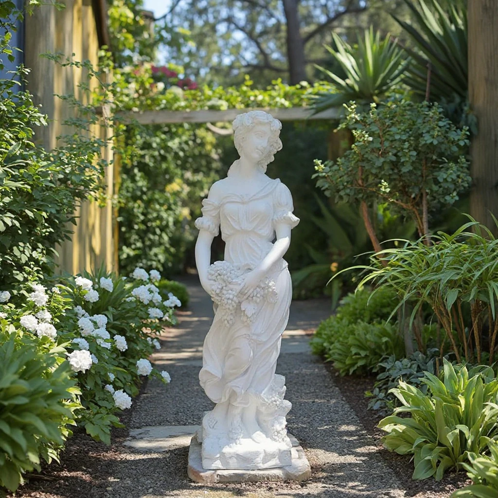 Handmade Female Fiberglass Goddess Statue Art Deco Design Design Modern Art Outdoor Courtyard Home Sculpture