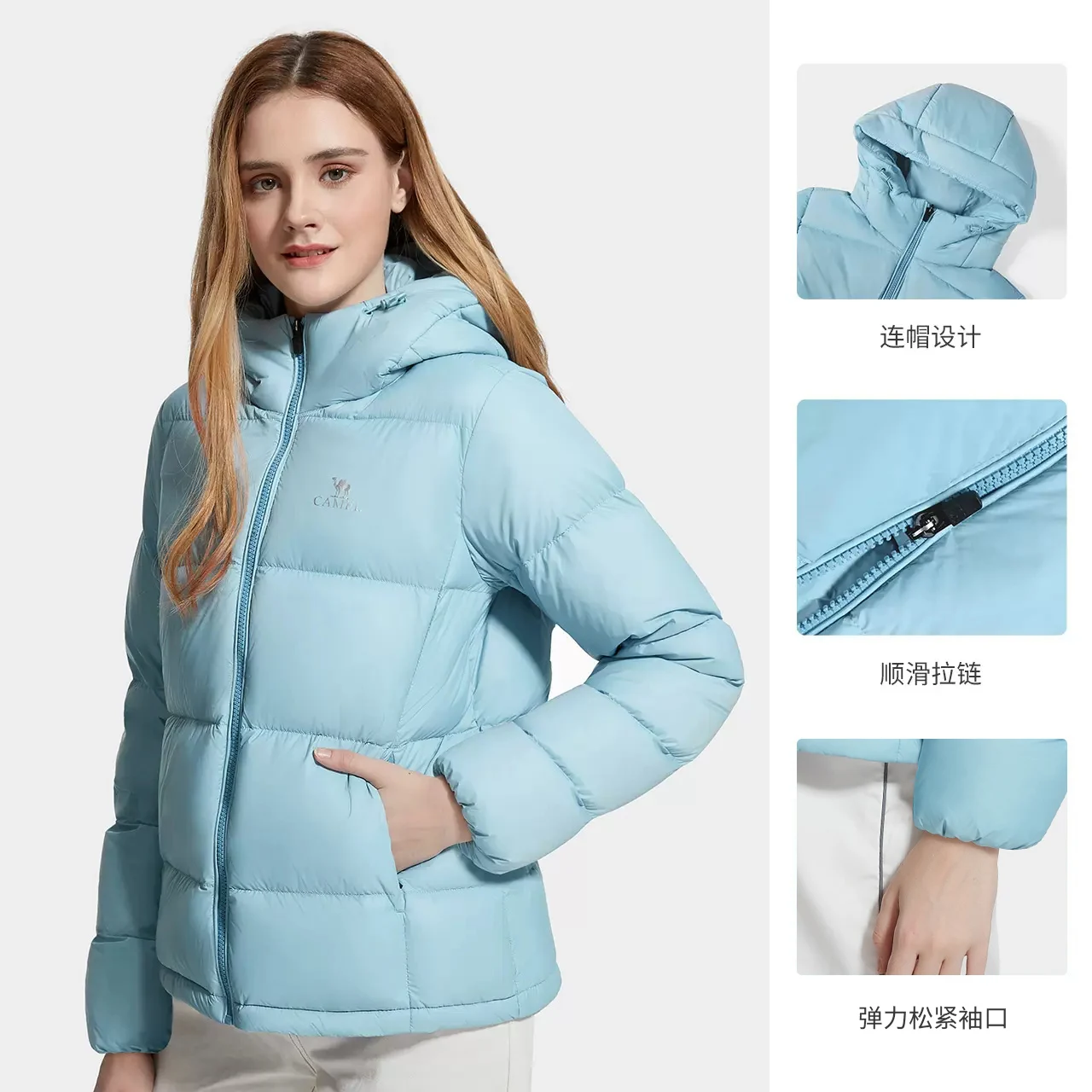 GOLDEN CAMEL Down Jackets Women Warm Hooded Thickened Bread Hiking Jacket for Men 2023 Puffer Heated Clothes Men\'s Winter Coats