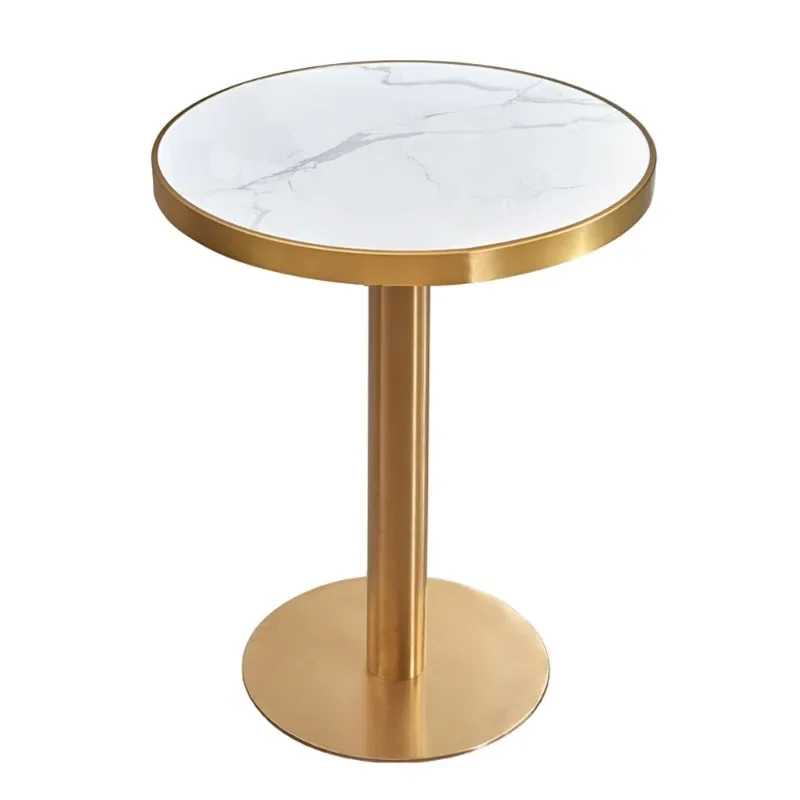 Light luxury negotiation table and chair combination, simple marble, single reception table and chairs, Internet celebrity milk