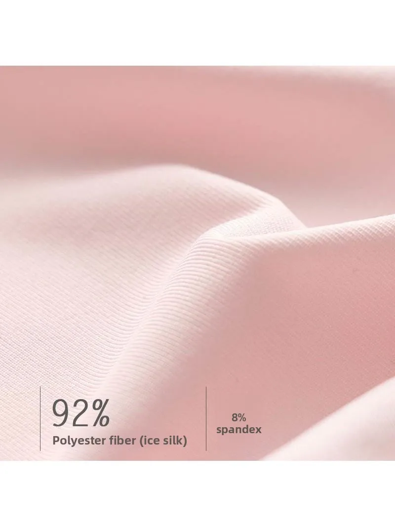 Damen-Weste aus Eisseide, dünnes Svel-Sommer-Top, Innenbekleidung, Basisschicht, trendiges, modernes Sle, rund, Ne Nine Sve-Länge, Baumwolle