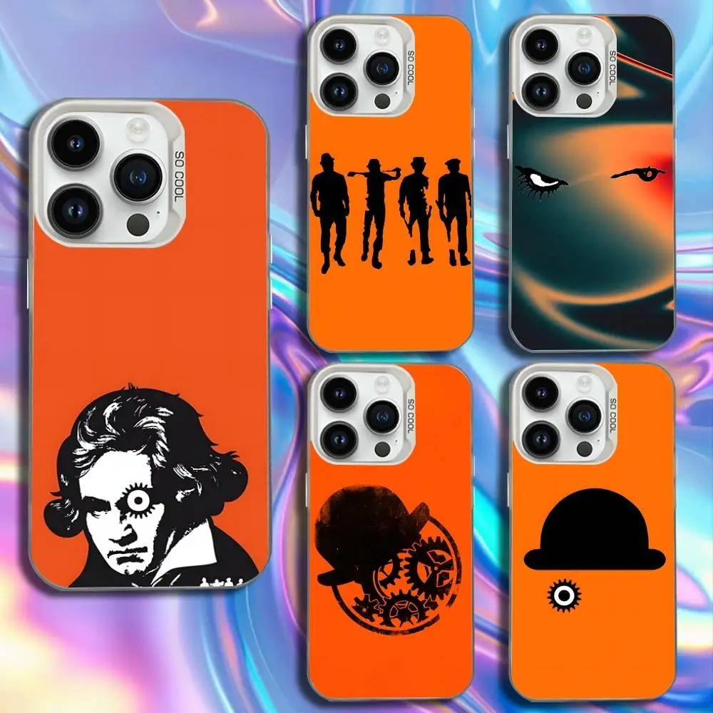 

A C-Clockwork O-Orange Phone Case For iPhone 17,16,15,14,13,12,11,Mini,Pro,SE,MAX White Matte Shockproof Cover