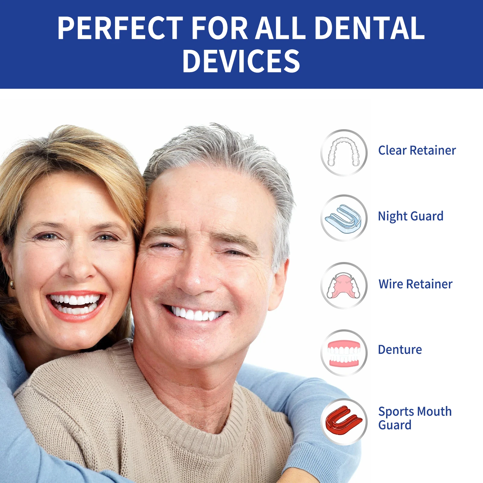 100PCS/Set Denture Cleaner Tablets Retainer False Tooth Hygiene Cleaning Tablet Removes Odor Fresh Breath For Oral Dental Appliance Care view 5