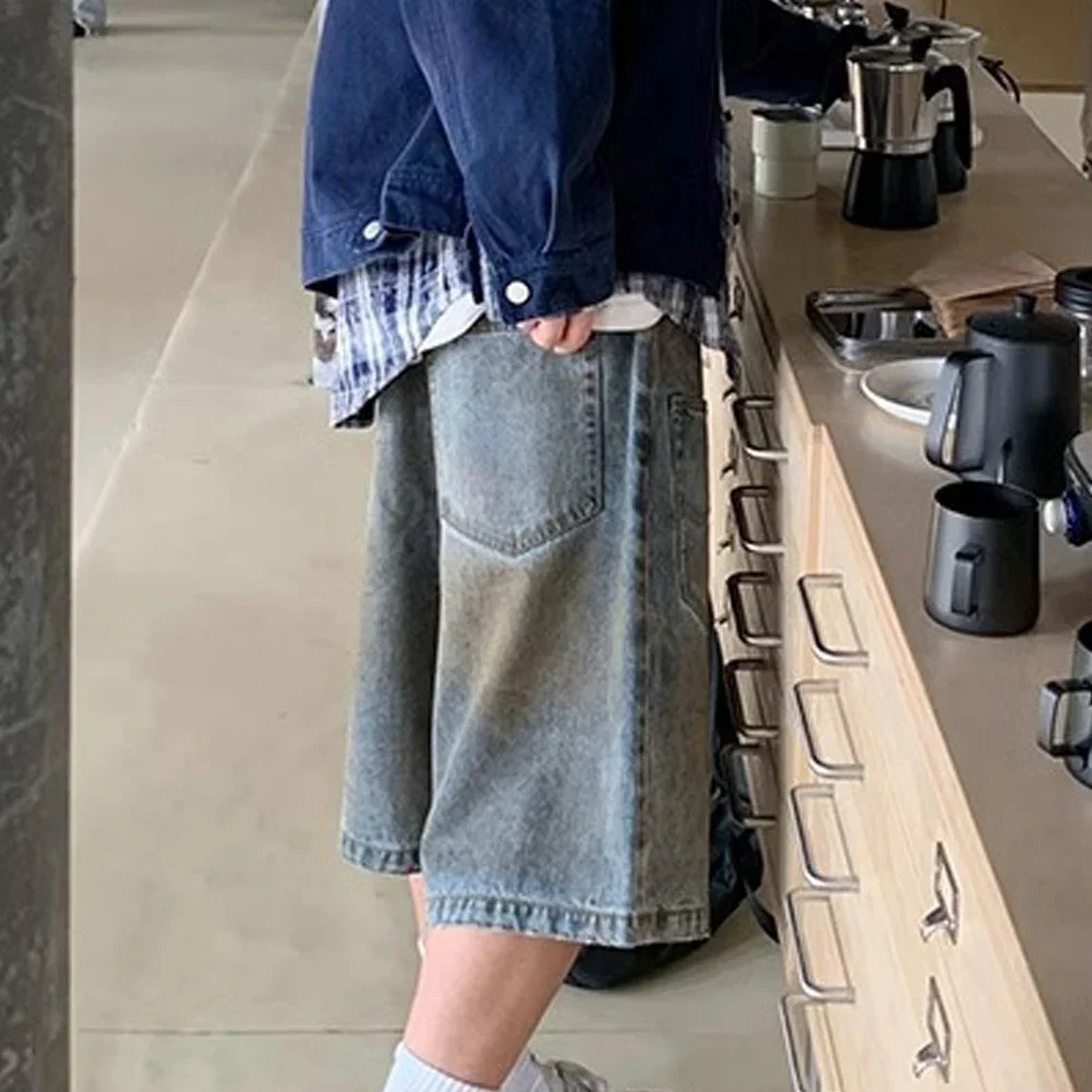 

Повседневные потертые брюки для мероприятий, повседневные модные шорты, шорты с регулируемой талией, мужская повседневная одежда для пляжного отдыха