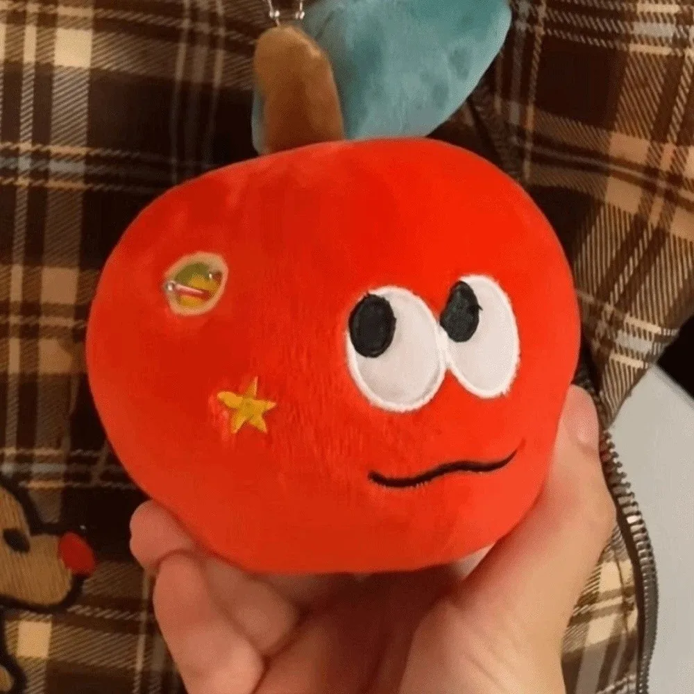 Bolsa adornos colgantes fruta de dibujos animados lindo romántico creativo anillo organizador mecanismo rojo suave anillo celebración de aniversario