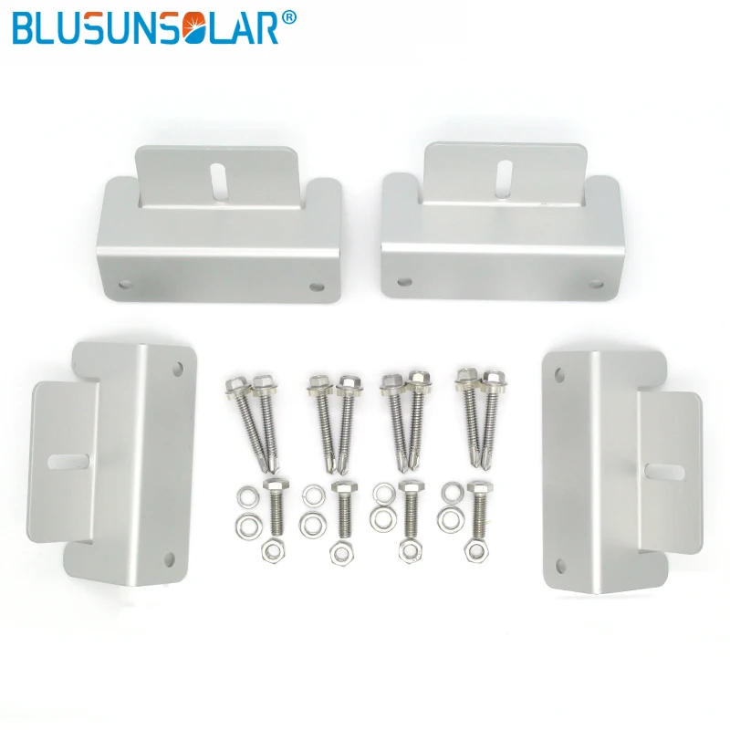 Z Style Solar Panel Mounting Brackets Corrosion Resistant Clip Sets Roof Solar Panel Bracket Clamp Aluminum Alloy Support