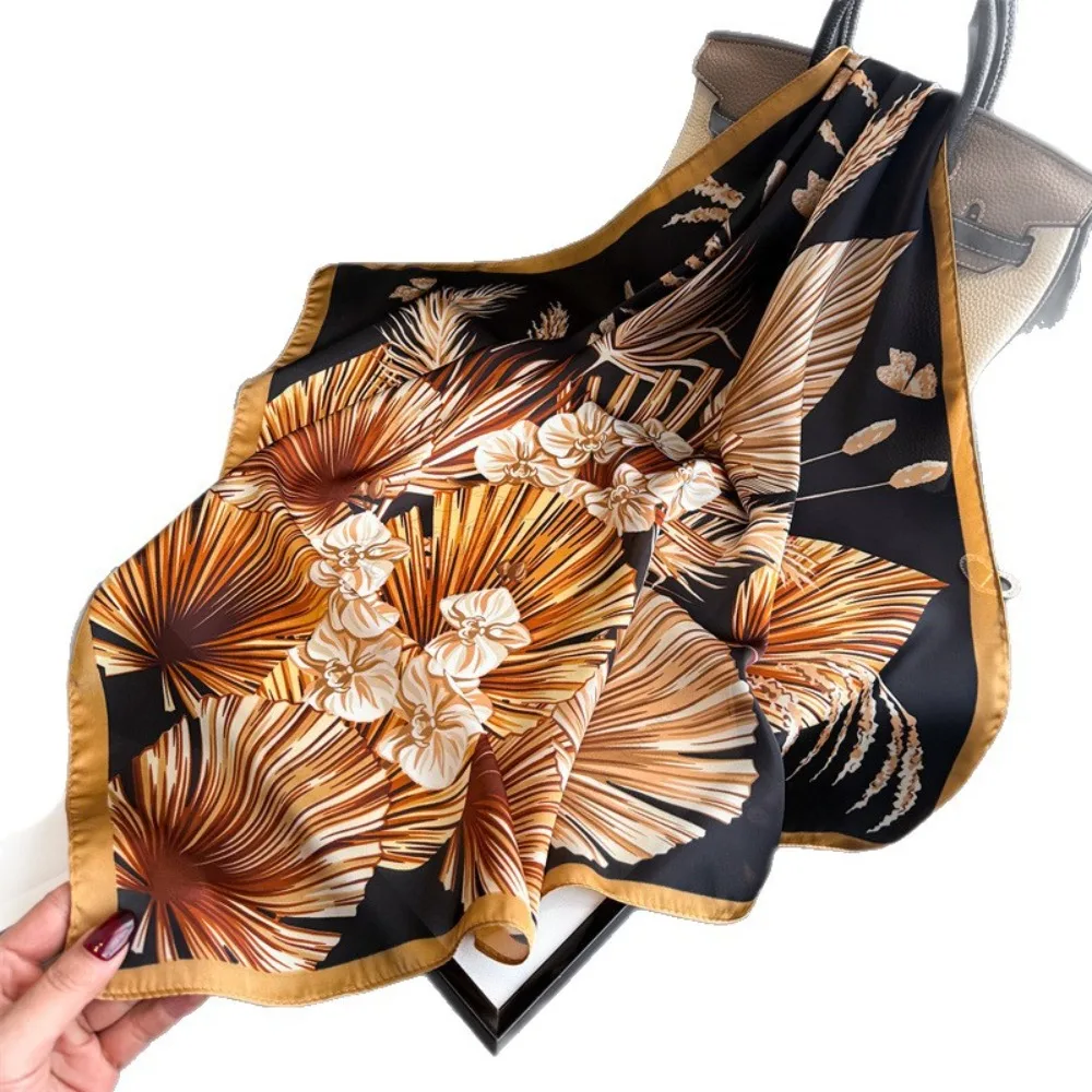 Square Scarf Women  Silk Feeling Neckerchief Lady Foulard Hairband Print Ribbon Spring New Shawls Wraps view 6