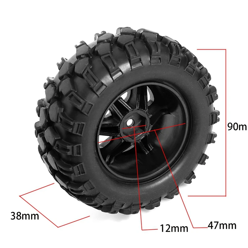 ชุดอัปเกรดยาง mobil RC 1ชุด/4ชิ้นสำหรับชิ้นส่วนอัพเกรด mobil RC Mjx 10208