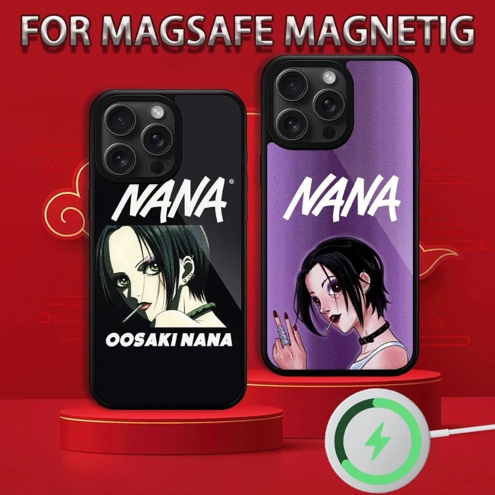 Anime Nana Osaki Line  Phone Case For iPhone 15 14 13 12 11 Pro Max Plus Magsafe Magnetic Wireless Charging Cover