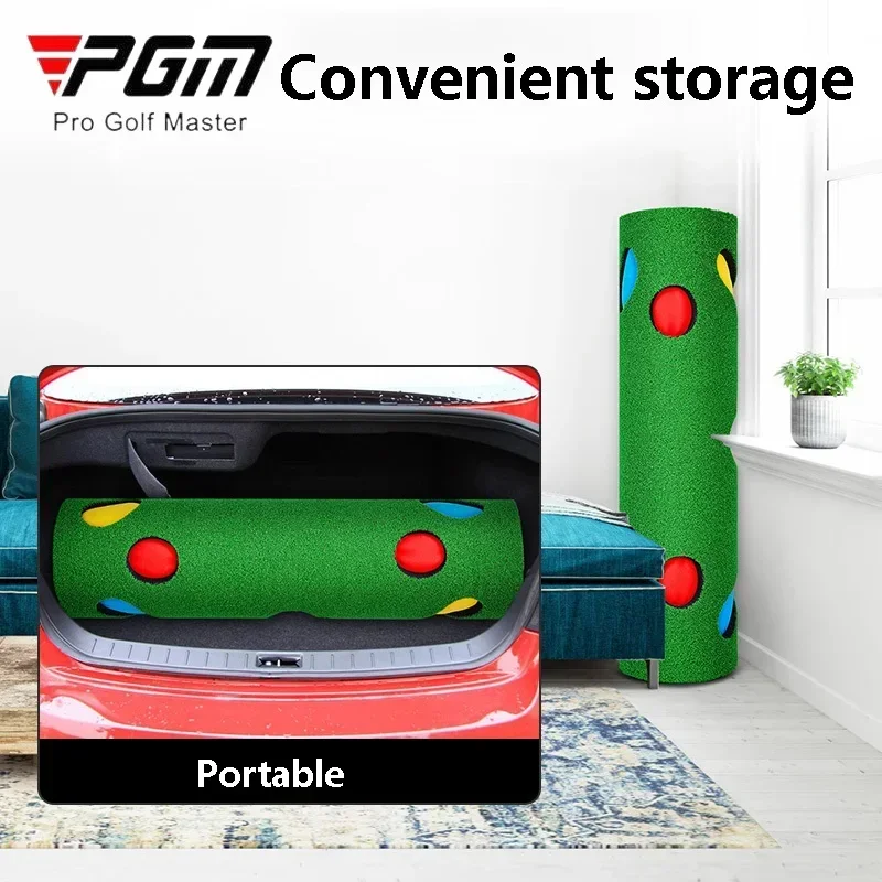 PGM Widen Portable Golf Green Nature Slope Durable Putting Green Mats Indoor Putter Practice Blanket Golf Training Aids 0.9*3M