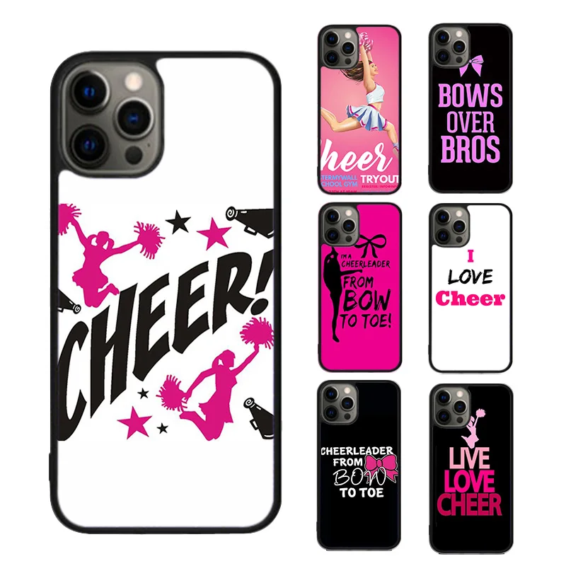 Cheerleader Cheer Pink Quote Phone Case For iPhone SE2020 15 16 14 13 Pro Max Coque 12 11 Pro Max 8 PLUS 7 mini fundas cover