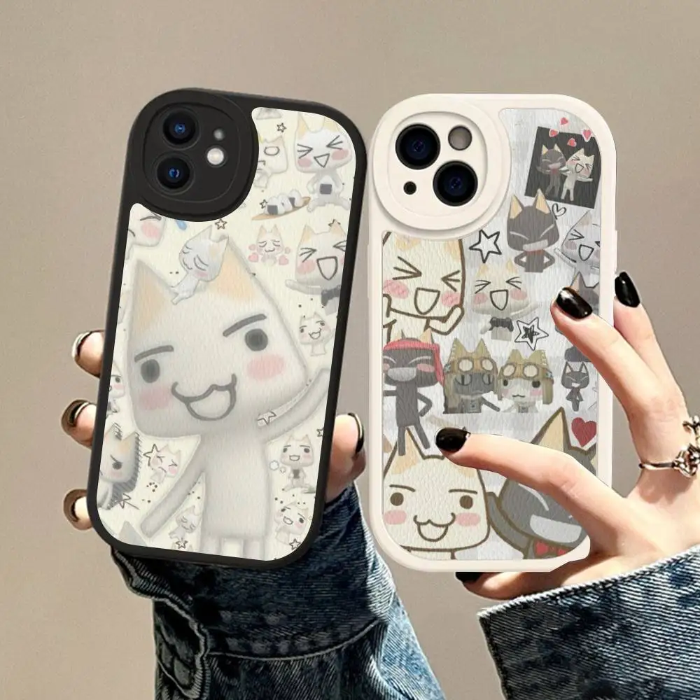 Beliebte Maskottchen T-Totoro I-Inoue Leder-Handyhülle für iPhone 16 14 15 Pro Plus 13 12 11 Pro Max Silikon-Cover