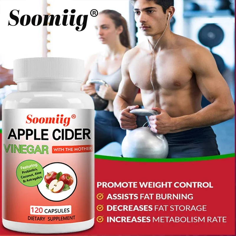 Capsule di aceto di manico - Migliora la digestione, l'energia, la soppressione dell'appetito, la gestione del peso, il bruciagrassi, la gestione del peso