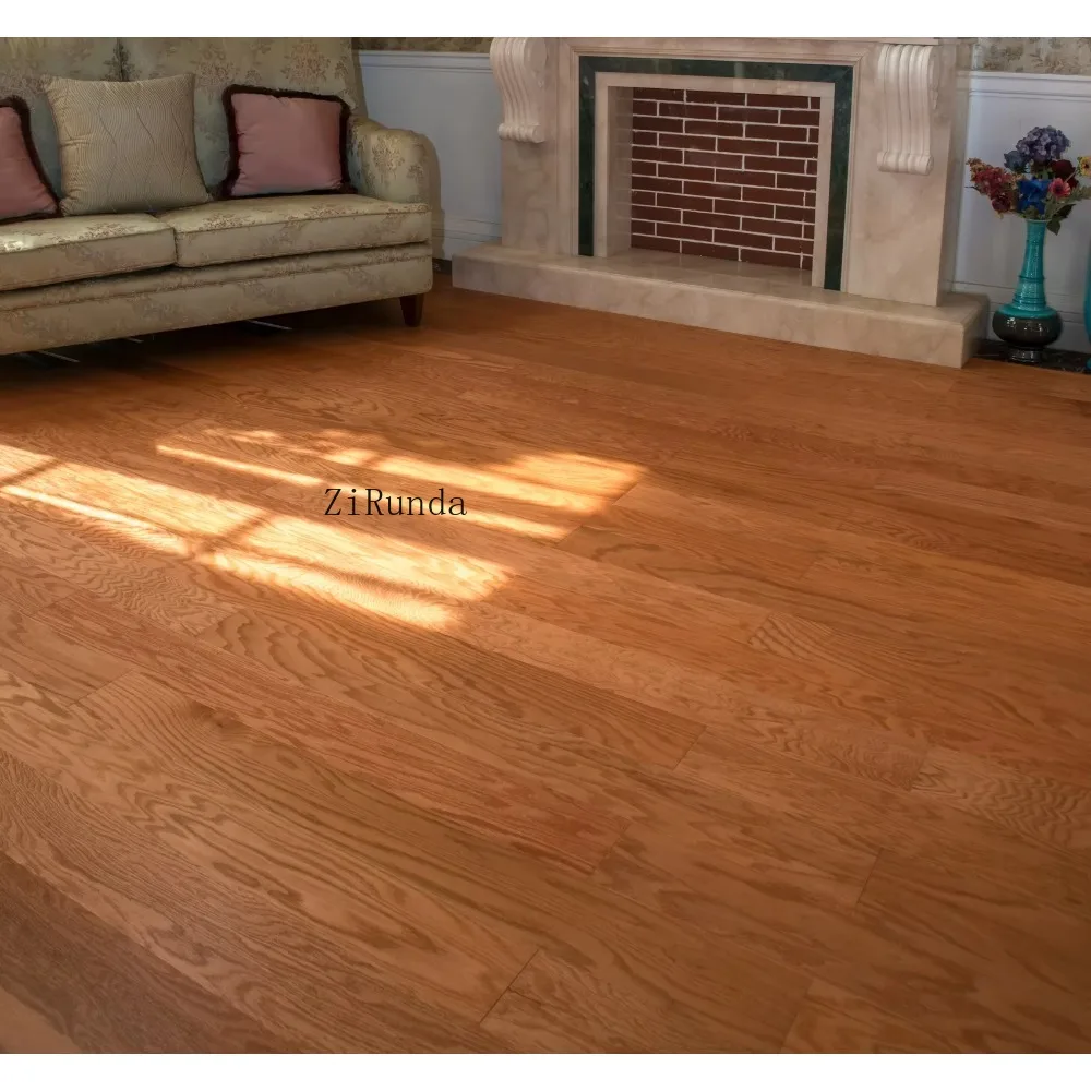 Customized version18mm oak multi-layer engineered flooring, brushed veneer wood flooring