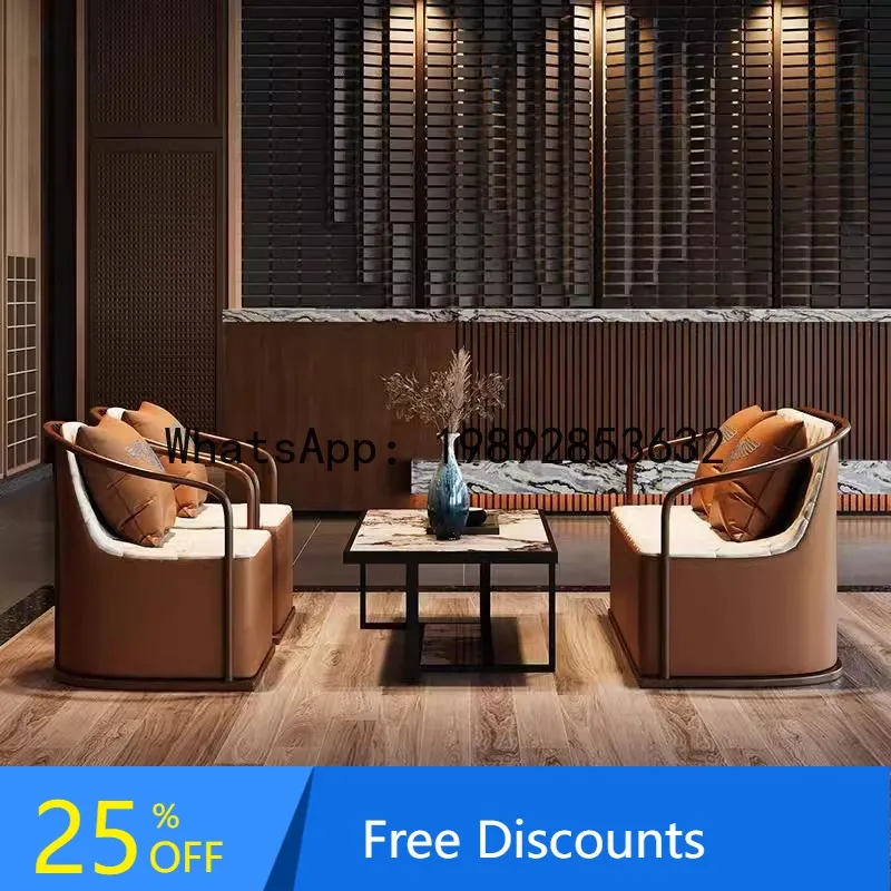 LYY Hotel Business Reception Sofa Single Chair Negotiation Set Leisure Sofa Light Luxury Leisure Chair Office Sofa