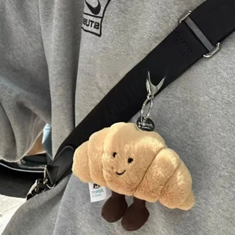 2024 Croissant Long Bread Series Plush Ornaments Cute Bag Pendant Plush Cat And Dog Toy Doll Keychain Doll Girl Gift