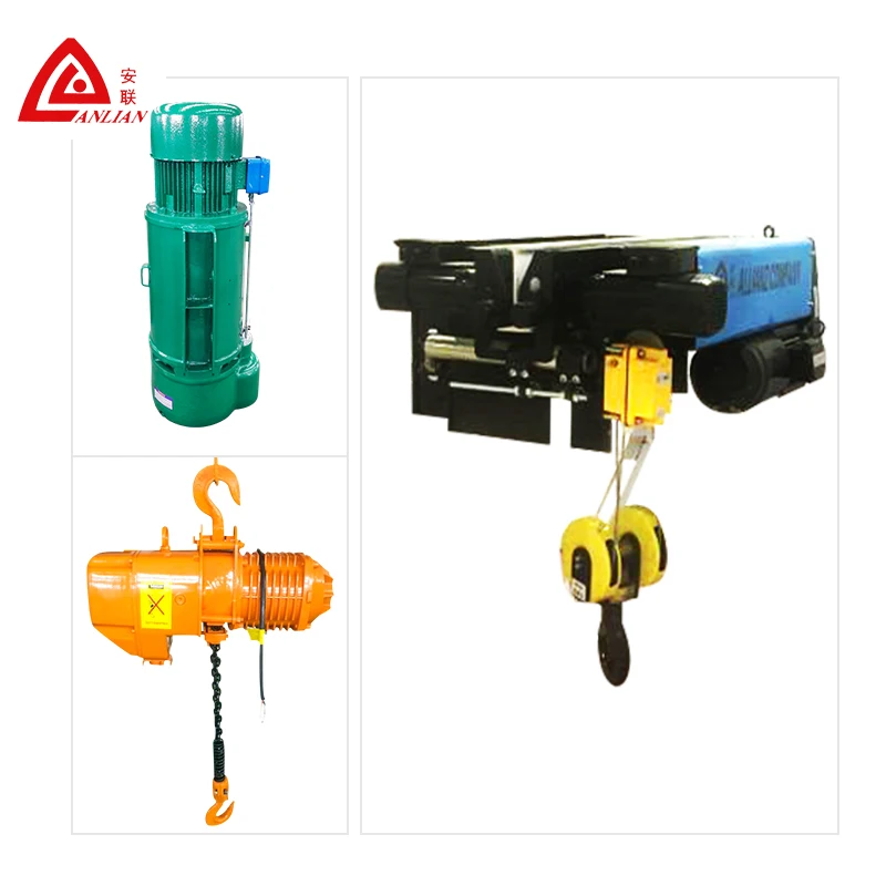 New Electric Rope Pulley Hoist 5 Ton 6m with Trolleys Electric Hoist Customizable for Small Size and High Steel Wire