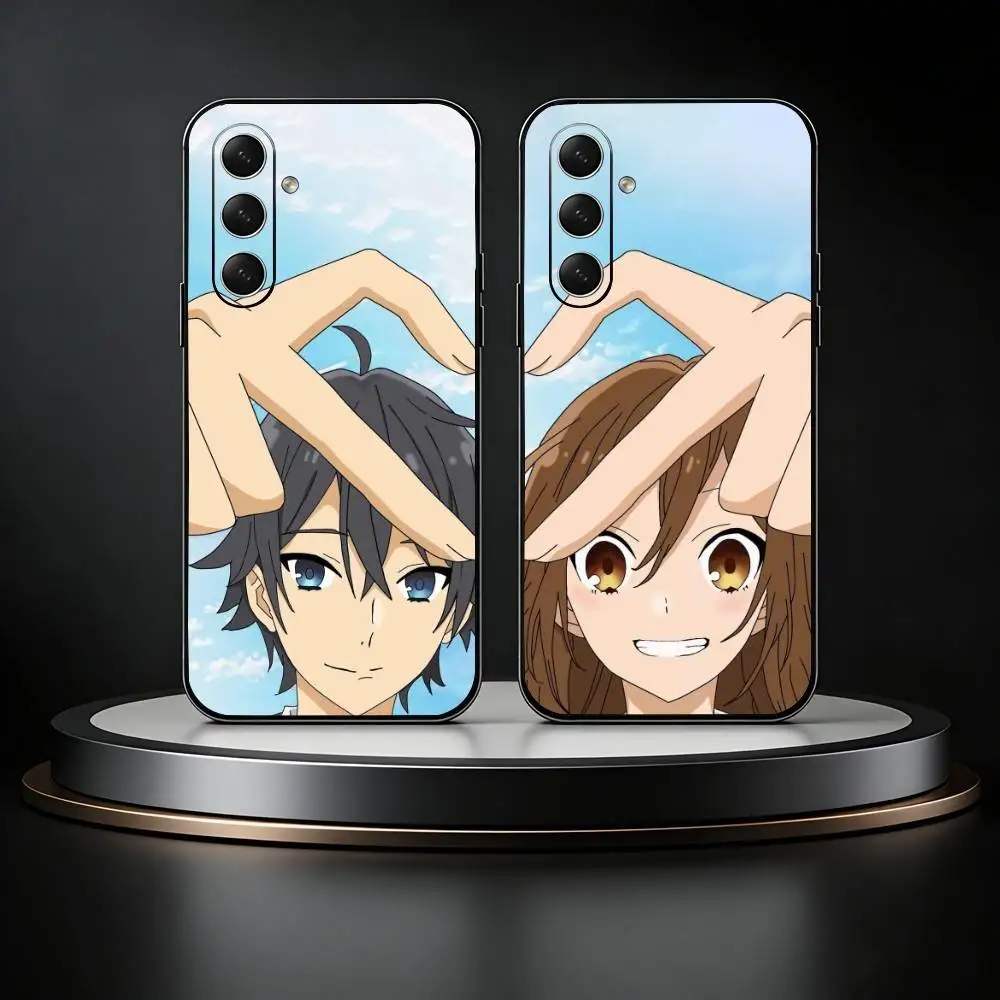 

Anime H-Horimiya Phone Case For Samsung Galaxy A73,A21s,A22,A31,A52,A53,A71,A41Soft Black Shell