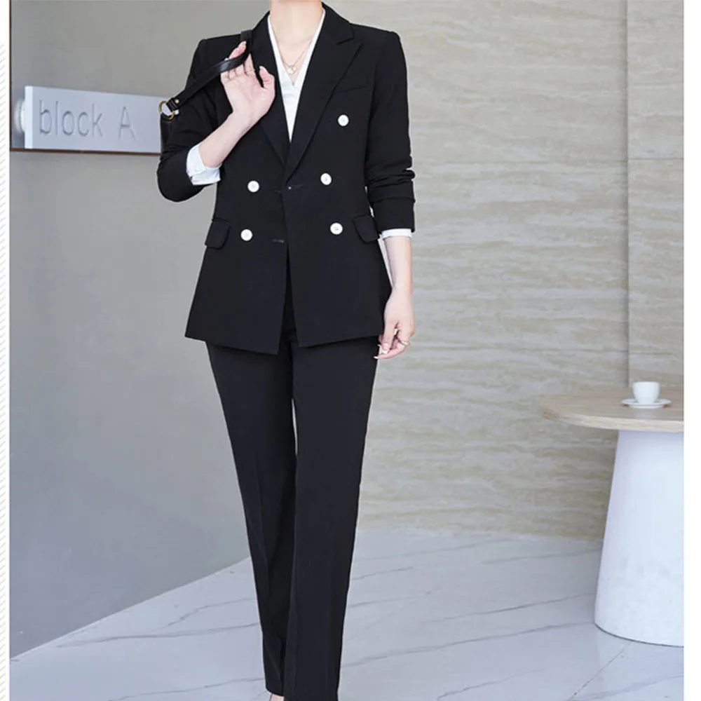 Tesco Office Ladies Formal Pant Suit Set Fashion Green Blazer Jacket Slim Pant Sets 2 Piece Casual Elegant Women Outfits