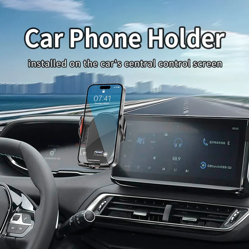 車用電話ホルダー-プジョー-5008-に適合-8-10-インチ画面用電話マウント-アルミニウム合金ベースの機能を備え、簡単に取り付けられます