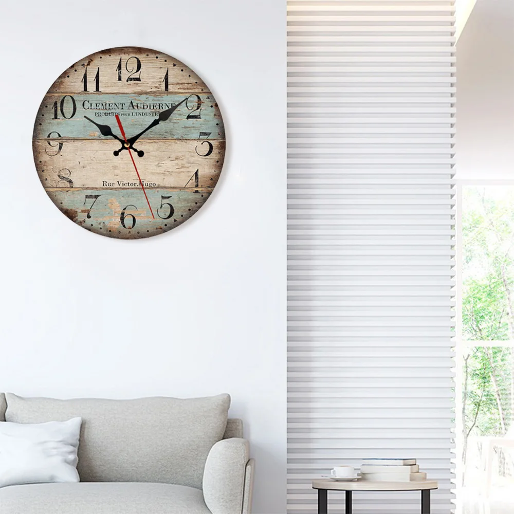 Large Wooden Wall Clocks Creative Clock for Home Decoration Decor for Porch Balcony Corridor