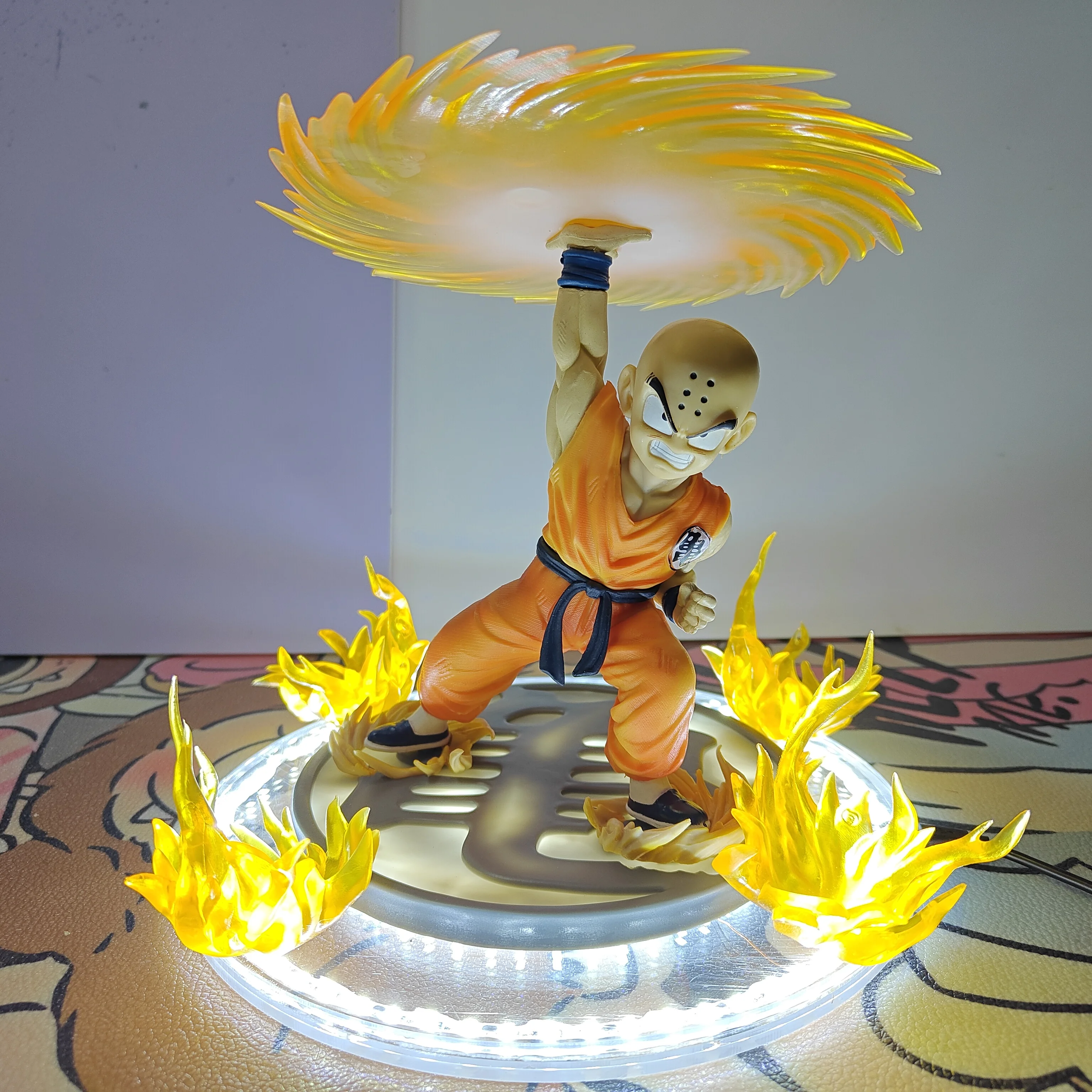 

Dragon Ball Z Anime krillin Kienzan Led Bulb Lamp DIY Effect Action Figurine Toys Dragon Ball Super krillin PVC Model Collection