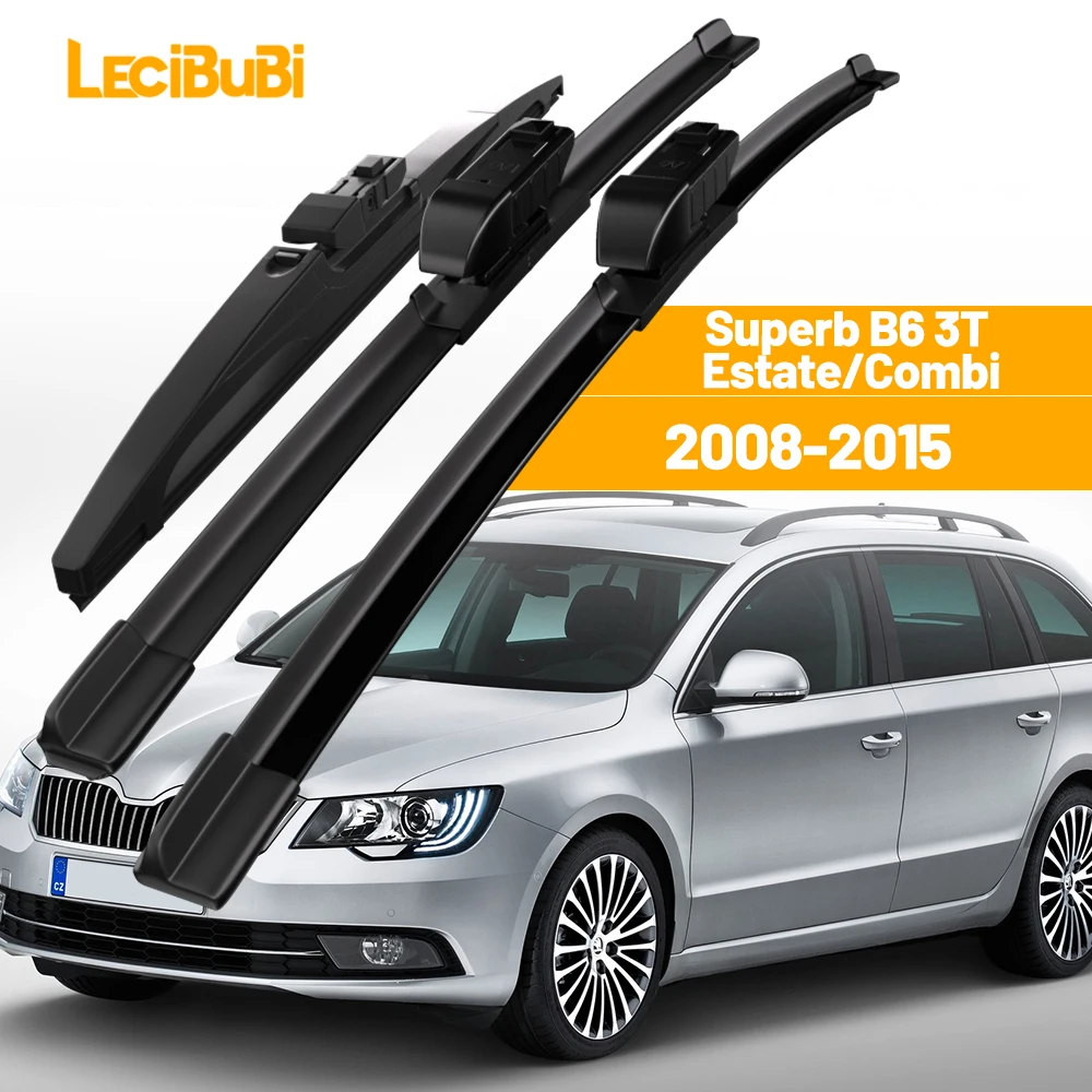 

For Skoda Superb B6 3T Estate Combi 2008-2015 1set Front & Rear Windshield Wiper Blades Windscreen Wipers 2009 2010 Accessories