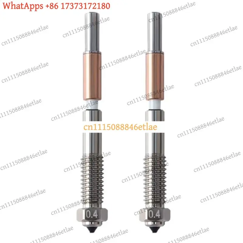 LKB  Bimetal Nozzle 0.4mm for QIDI Q2/Q2c 3D Printer - 2-Pack High-Temp Wear-Resistant for PA-CF, PC, ASA Filaments