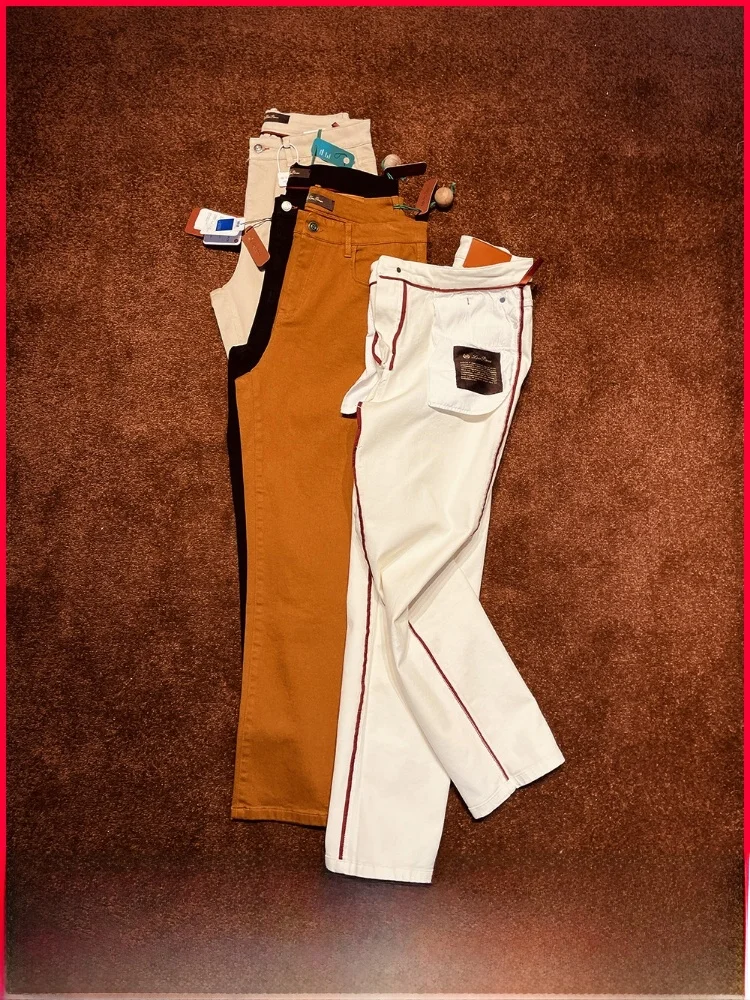 

Classic Casual Men's Denim Jeans Slanted Cotton aphite Enzyme Waed Loose Fit Straight Leg Zipper mid Waist Commute Wear A...