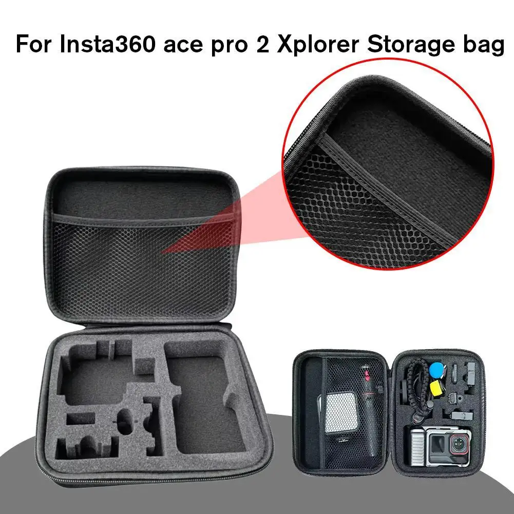 For Insta360 Ace Pro 2 Xplorer Storage Box Street Photography Supplies Kit Package Action Camera Accessories Bag