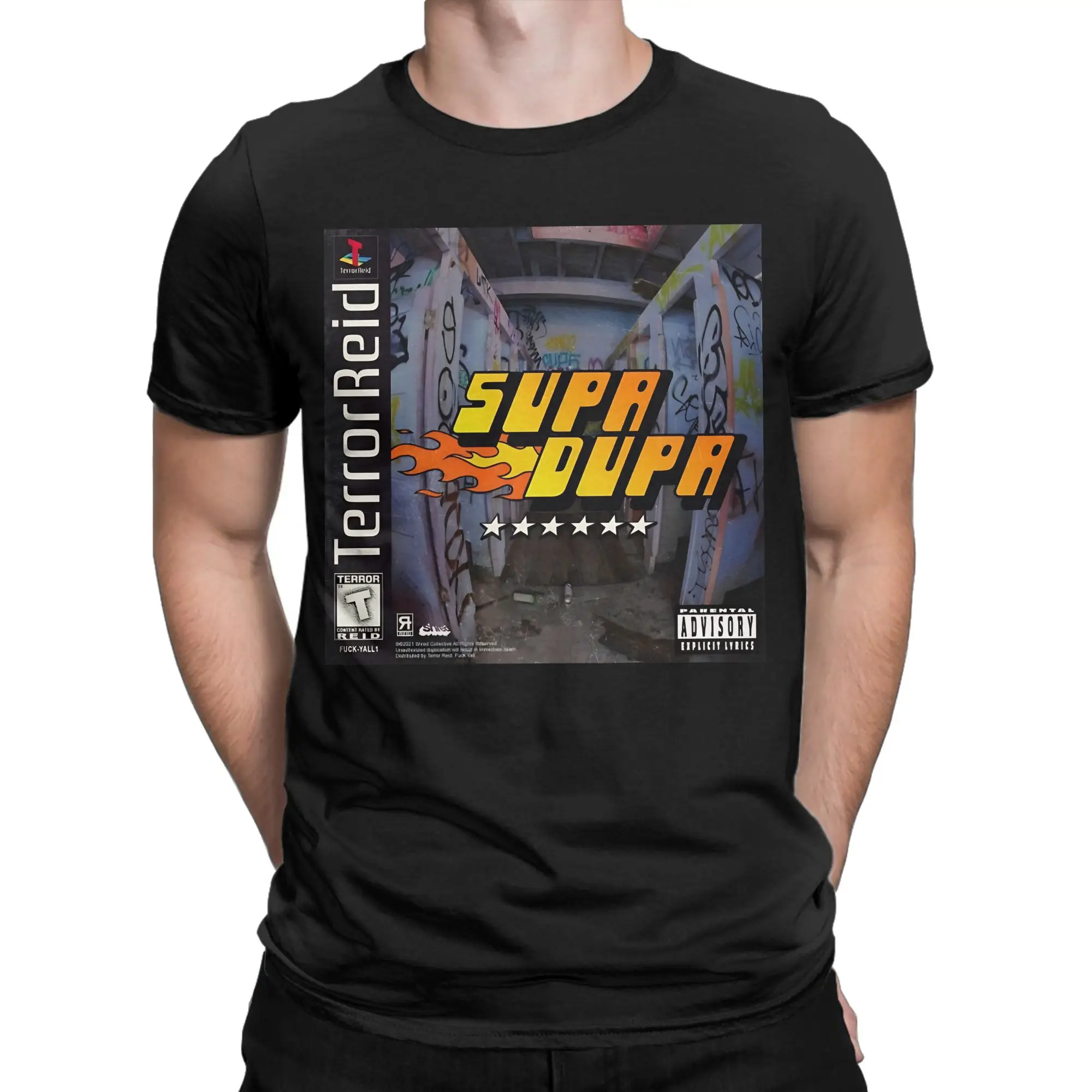 “Supa Dupa” album cover Graphic Funny 100% Cotton T-Shirt T-Terror Reid Tees Tops For Men
