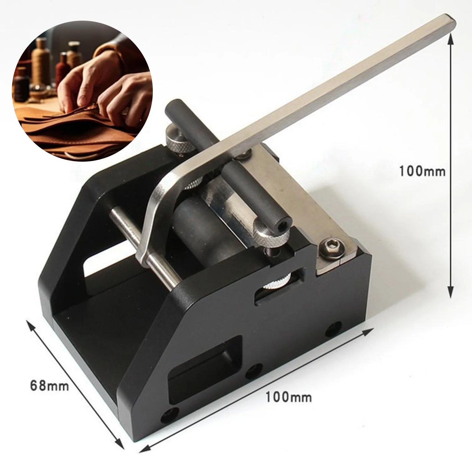 DIY Leather Splitter Manual Cutting Leather Thinning Machine Strip Belt Thinning Leather Paring Device Leather Skiver Hand Tool