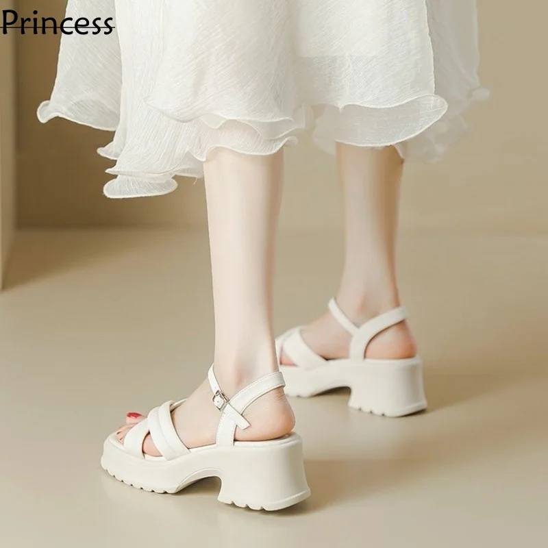 Thick Soled Shoes Children In 2024, New Casual Sandals For Women To Wear On Outside, A High-End Feel And Thick That Don't Tire