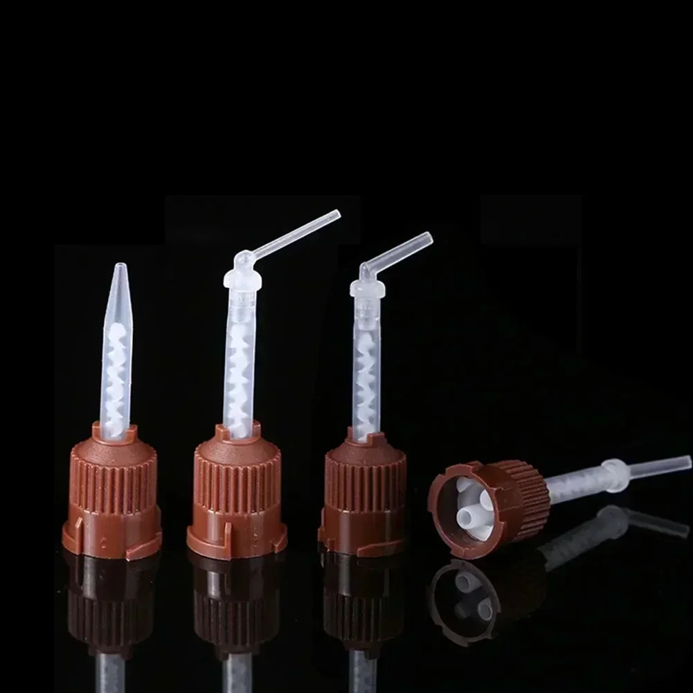 

50 Pcs Dentistry Products Dental Disposable Plastic Impression Materials Mixing Tips Resin Mixer Adhesive Applicatior