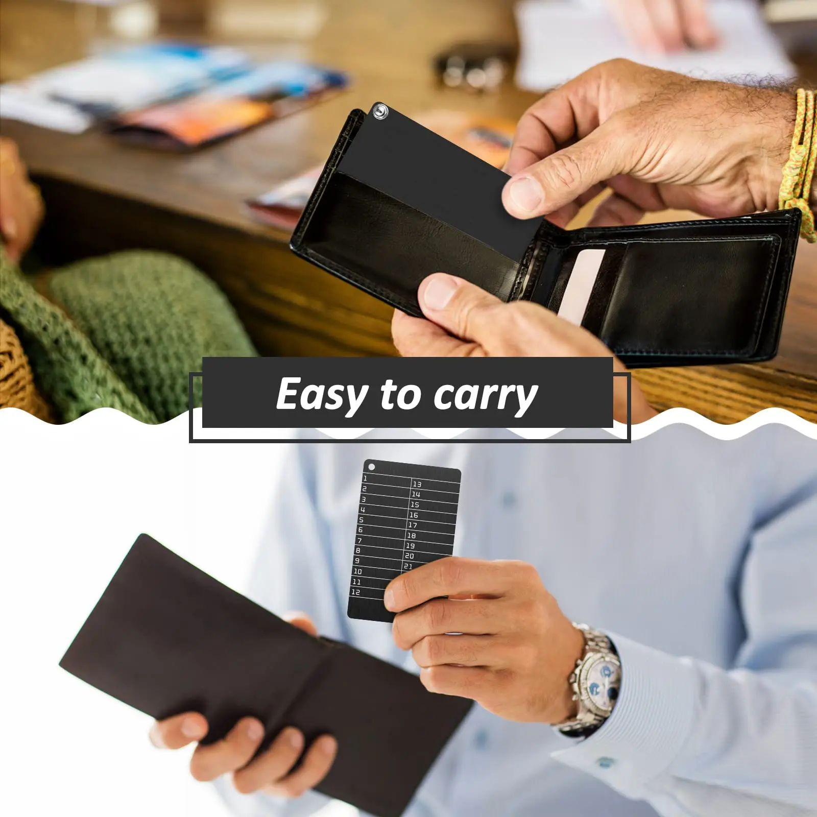 A set of stainless steel cryptocurrency wallets for hardware cold backup seed storage, suitable for Bitcoin, compatible with Bip