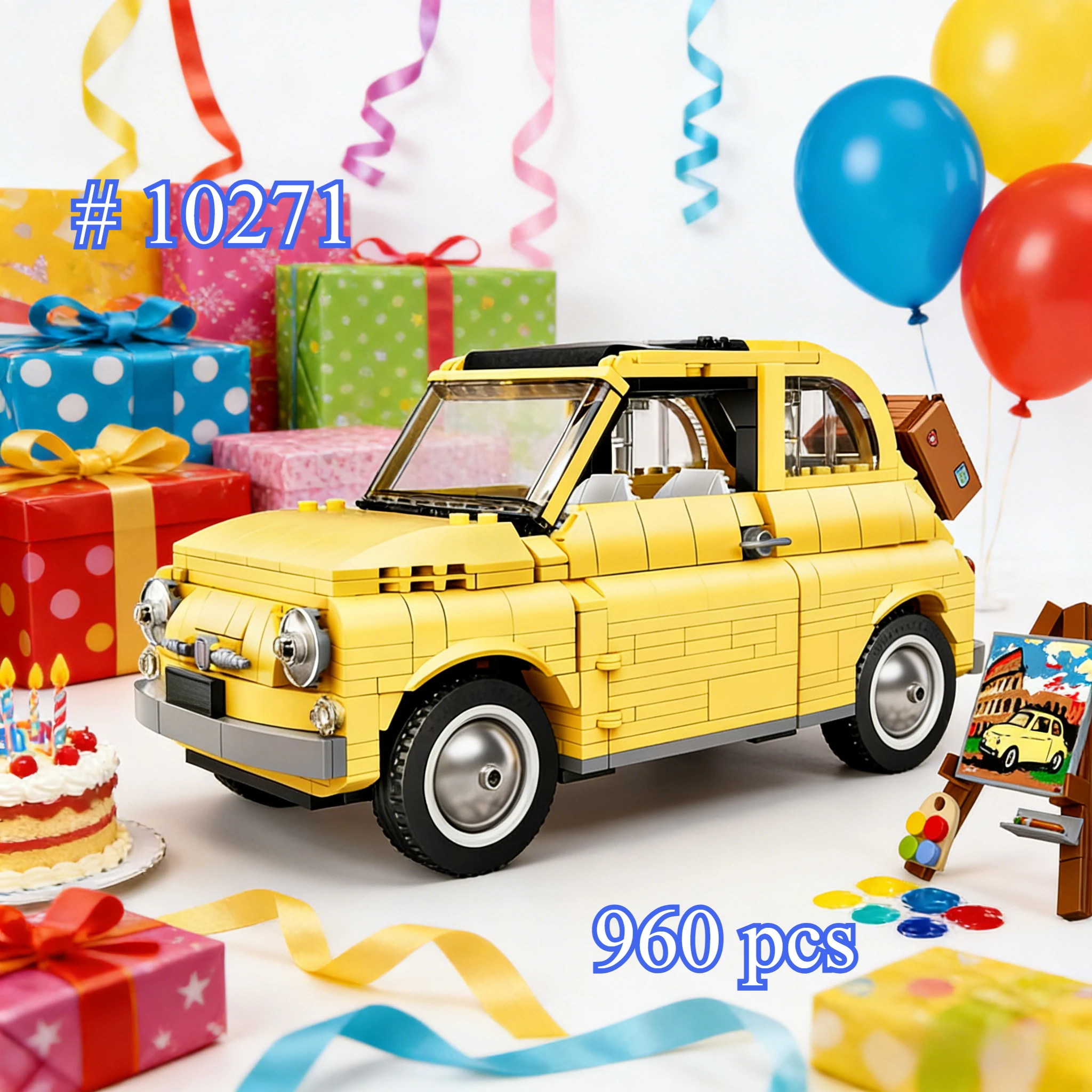 

Classic Yellow Car Model 10271 Building Blocks Sets Suitable for Birthday Gifts Compatible with Legoed Particles，960pcs.